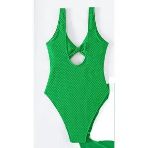 NEW Green High Cut Out Twist Front 1 Pc Swimsuit M